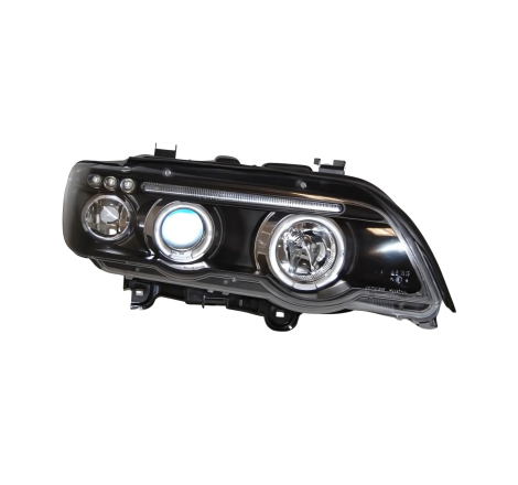 Faros Delanteros Ojos De Angel BMW X5 '01 Black