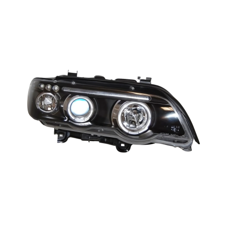 Faros Delanteros Ojos De Angel BMW X5 '01 Black