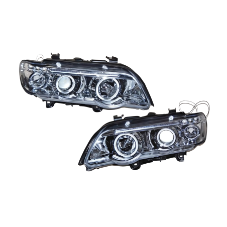 Faros Delanteros Ojos De Angel BMW X5 '01