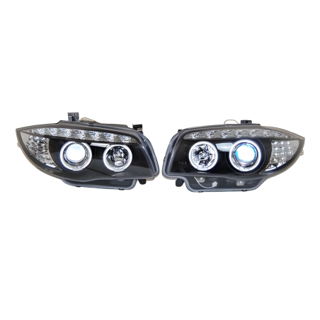 Fari Anteriore A Led BMW E87 07-11 Black, Intermitente Led
