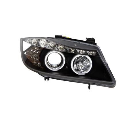 Set Of Headlamps Day Light BMW E90 2005-2008 Black & Blinker Led