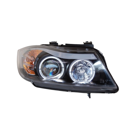 Set Of Headlamps Angel Eyes BMW E90 / E91 2005-2008 Black