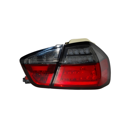 Set Of Rear Tail Lights Cardna BMW E90 2005, Lightbar Red/Smoked