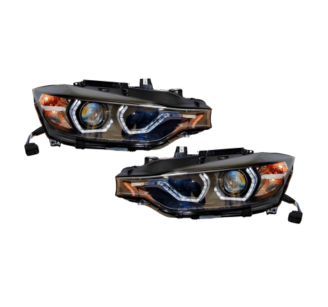 Set Of Headlamps Day Light BMW F30 / F31 Xenon DRL Black
