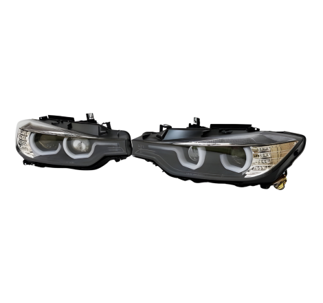 Set Of Headlamps Day Light BMW F30 / F31 12-15 Xenon DRL Black