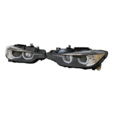 Set Of Headlamps Day Light BMW F30 / F31 12-15 Xenon DRL Black
