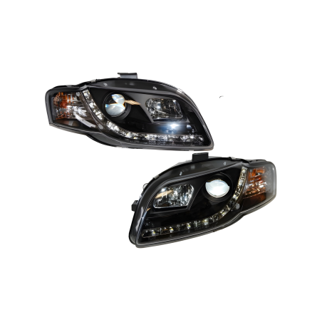 FAROS LUZ DE DIA AUDI A4 05-08 BLACK