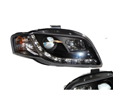FAROS LUZ DE DIA AUDI A4 05-08 BLACK