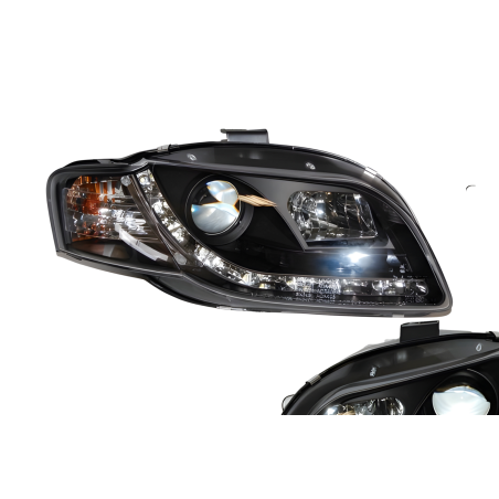 FAROS LUZ DE DIA AUDI A4 05-08 BLACK