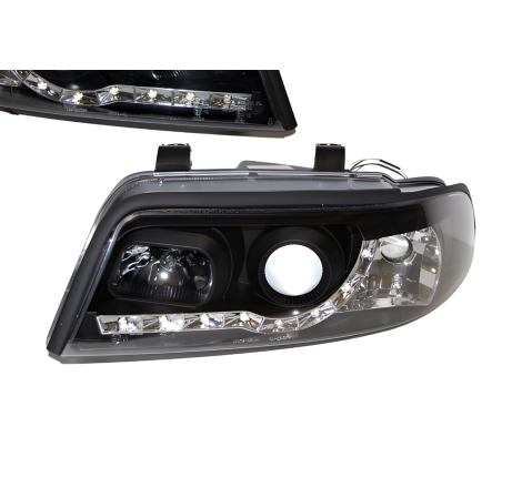 FAROS DELANTEROS LUZ DE DIA AUDI A4 99 BLACK
