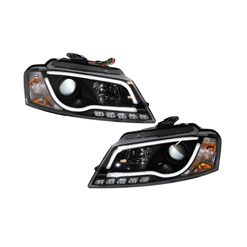 Set Of Headlamps Audi A3 08-12 Daylight Lti Black