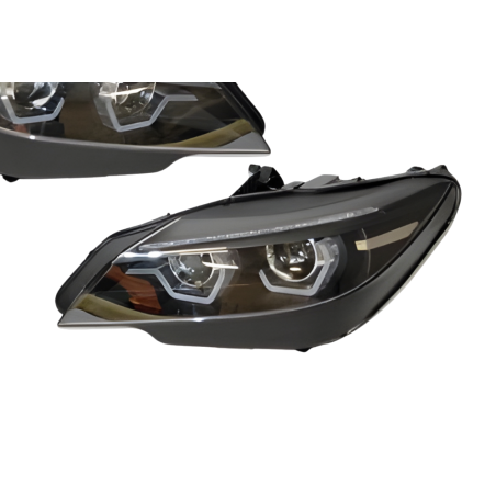 Set Of Headlamps BMW Z4 E89 09-13 Black Drl Xenon