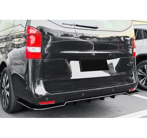 Difusor Trasero Mercedes W447 Negro Brillante