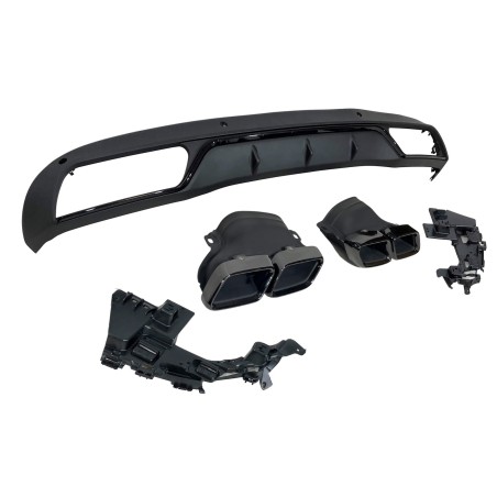 DIFUSOR TRASERO MERCEDES W205 2014-2018 4P / SW LOOK C63 ABS