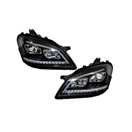 Phare Avant Lumière De Jour Mercedes W164 05-08 Noir Led clignotant séquentiel