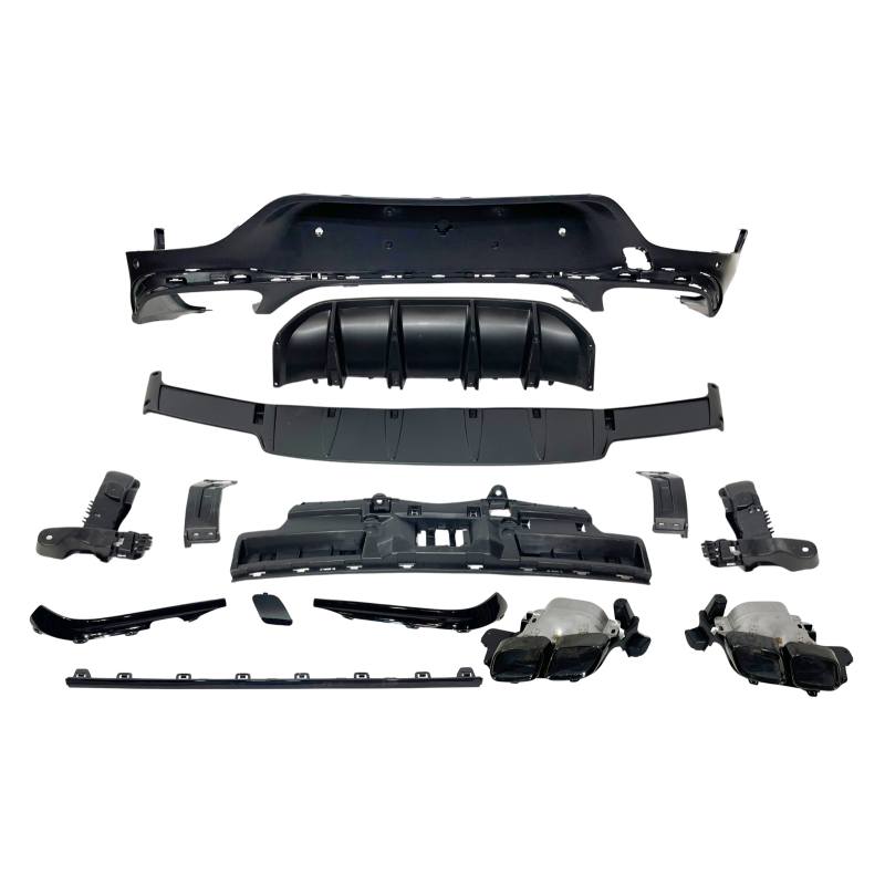HECKANSATZ HECKSPOILER DIFFUSOR Mercedes GLC X253 COUPE 2020+ Look GLC63 Black