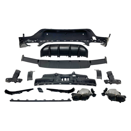 HECKANSATZ HECKSPOILER DIFFUSOR Mercedes GLC X253 COUPE 2020+ Look GLC63 Black