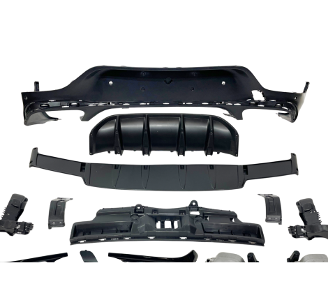 HECKANSATZ HECKSPOILER DIFFUSOR Mercedes GLC X253 COUPE 2020+ Look GLC63 Black