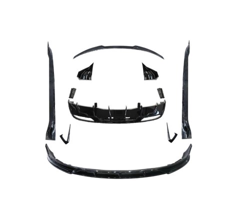 STOßSTANGENSET BODYKIT Tesla Model 3 LCI 2024+ Look Fast Glossy Black