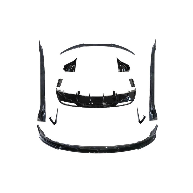 STOßSTANGENSET BODYKIT Tesla Model 3 LCI 2024+ Look Fast Glossy Black