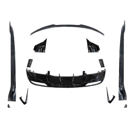 STOßSTANGENSET BODYKIT Tesla Model 3 LCI 2024+ Look Fast Glossy Black