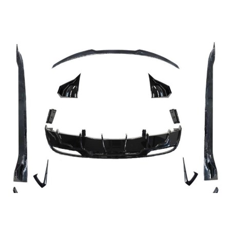 STOßSTANGENSET BODYKIT Tesla Model 3 LCI 2024+ Look Fast Glossy Black