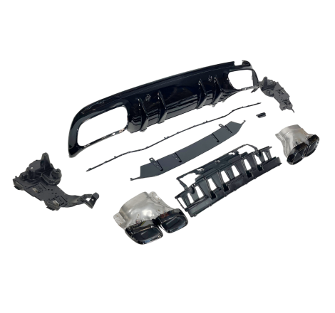DIFUSOR TRASERO Mercedes W205 2019 4D / SW Look C63 Black
