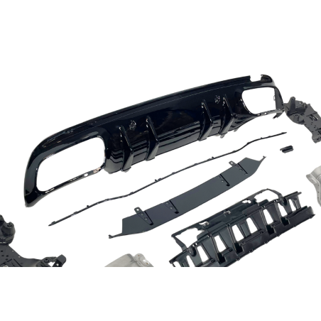 DIFUSOR TRASERO Mercedes W205 2019 4D / SW Look C63 Black