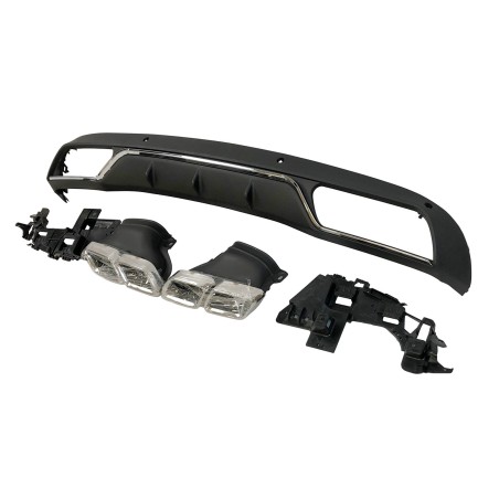 Rear Diffuser Mercedes W205 2014-2018 4D / SW Look C63 ABS