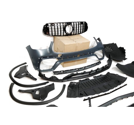 Front Bumper Mercedes X253 / C253 GLC 2020-2022 look AMG GLC63 Black