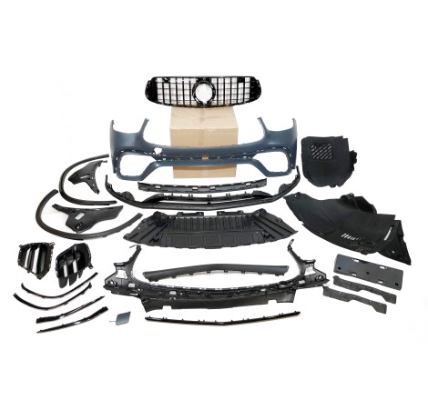 Pare-Choc Avant Mercedes X253 / C253 GLC 2020-2022 look AMG GLC63 Black