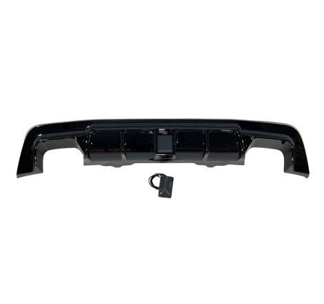 Difusor Trasero BMW E60 look M Performance Brillante Negro Luz de freno led