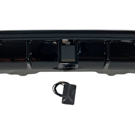 Rear Diffuser BMW E60 look M Performance Glossy Black Led brake light