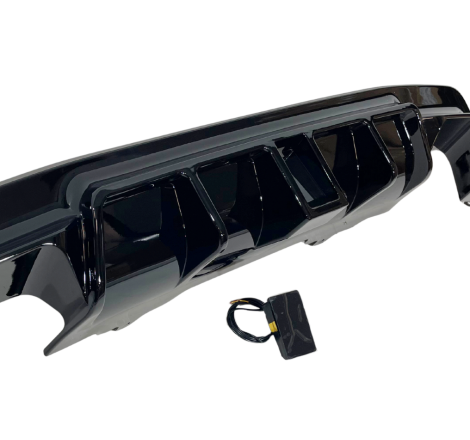 Diffuseur Arrière BMW E60 look M Performance Noir brillant Feu stop à led