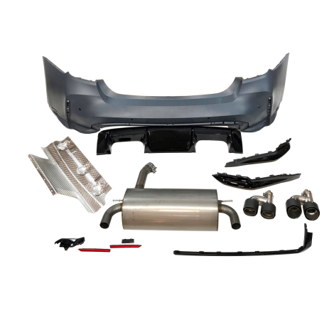 Pare-Choc Arrière BMW F30 Look G80, Echappement
