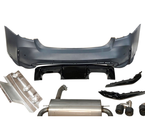 Rear Bumper BMW F30 Look G80 Exhaust