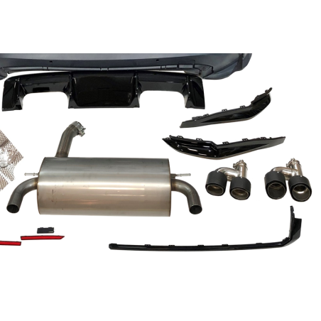Pare-Choc Arrière BMW F30 Look G80, Echappement