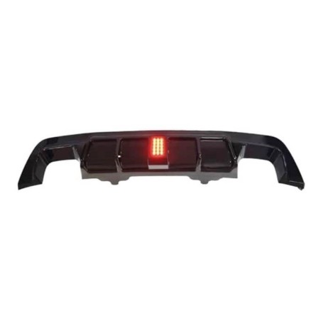 Rear Diffuser BMW E60 look M Performance Glossy Black Led brake light
