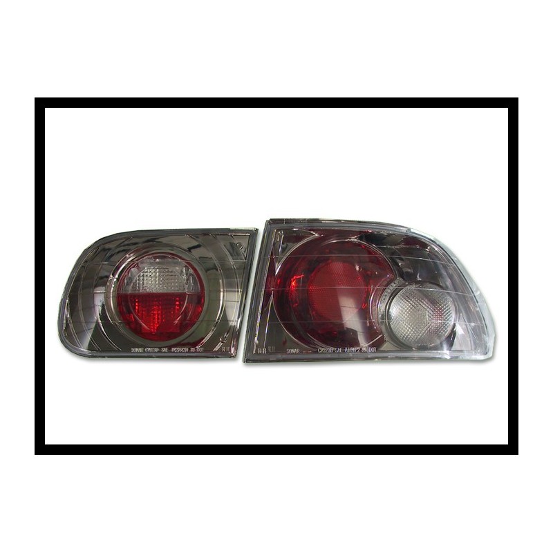 Set Of Rear Tail Lights Honda Civic 1992-1995 3-Door Lexus Black