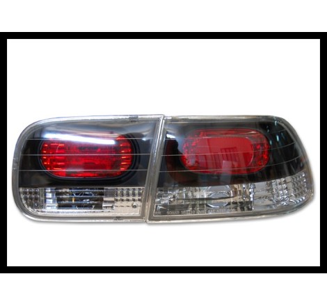 Set Of Rear Tail Lights Honda Civic 1992-1995 2-Door Lexus Black