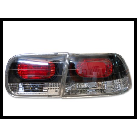 Set Of Rear Tail Lights Honda Civic 1992-1995 2-Door Lexus Black