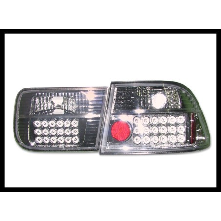 Set Of Rear Tail Lights Honda Civic 1992-1995 2-Door Led Chromed