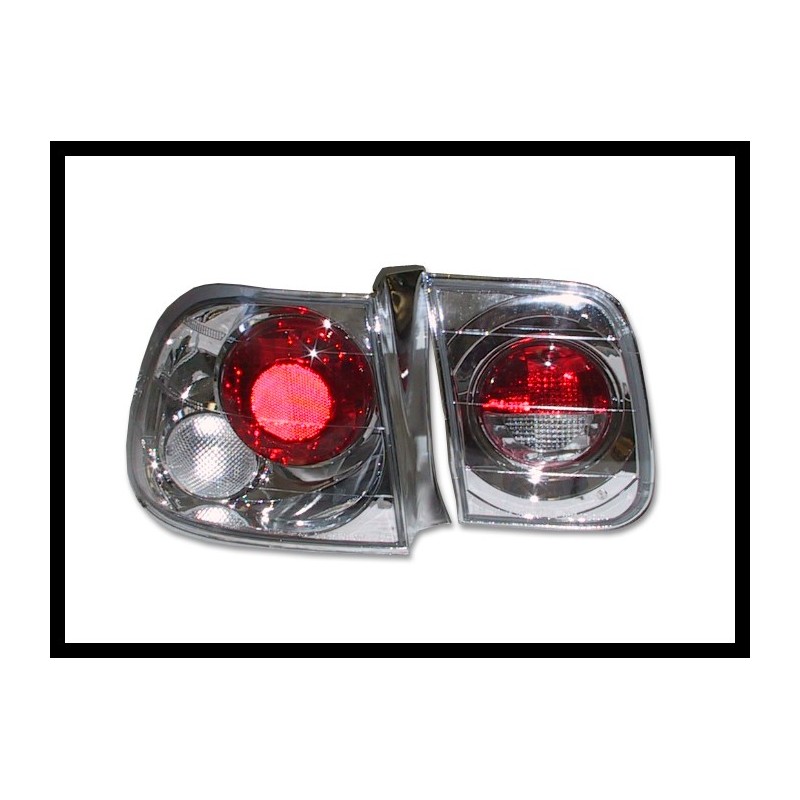 Set Of Rear Tail Lights Honda Civic 1996 4-Door Lexus Chromed