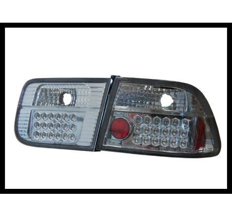 Set Of Rear Tail Lights Honda Civic 1996 Coupe Led Black