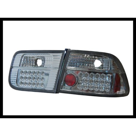 Set Of Rear Tail Lights Honda Civic 1996 Coupe Led Black