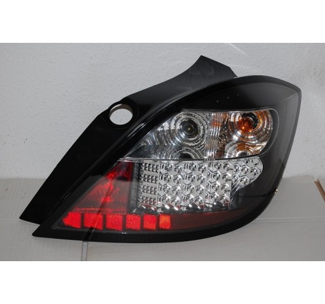 Set Of Rear Tail Lights Opel Astra H 2004-2008 5-Door Led Black