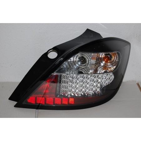 Set Of Rear Tail Lights Opel Astra H 2004-2008 5-Door Led Black