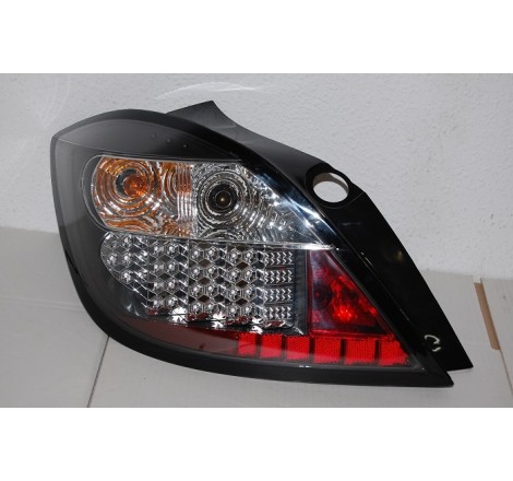 Set Of Rear Tail Lights Opel Astra H 2004-2008 5-Door Led Black
