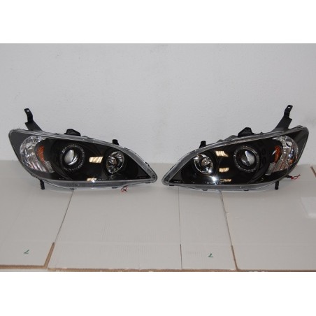 FAROS DELANTEROS OJOS DE ANGEL HONDA CIVIC '04 4P.