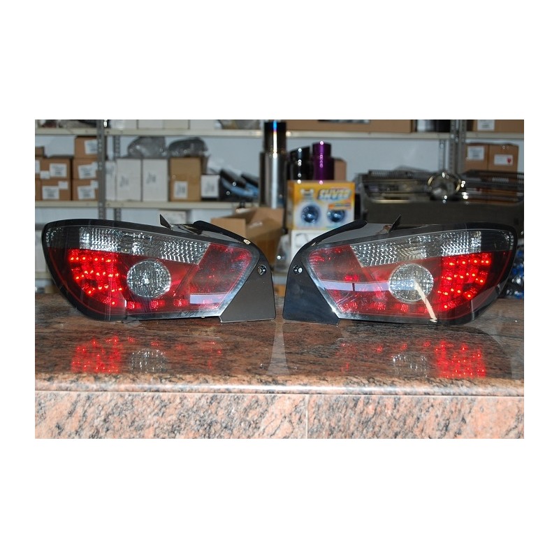 Set Of Rear Tail Lights Seat Ibiza 2008 3-Door Led Red/Smoked